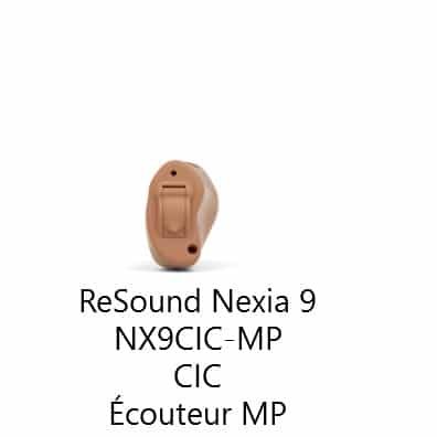 Description de l'aide auditive resound nexia NX 9CIC