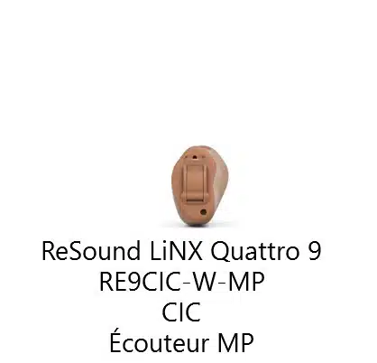 Resound RE9-cic-w intra auriculaire invisible rechargeable