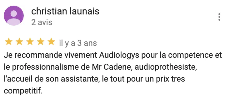 Protheses auditives et avis parisiens : consultez les témoignages sur l'audioprothésiste ici